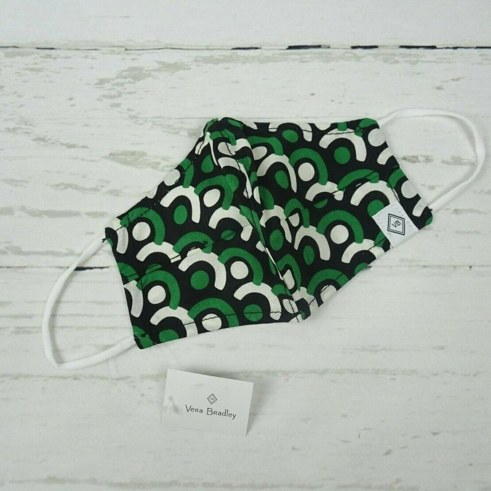 Clearance💎5/$25 New Vera Bradley Cloth Face Mask Imperial Tile Green Print